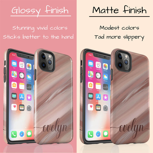 Acrylic Brushstrokes Custom Name iPhone Case